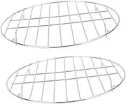 UTHCLO 2Pcs Stainless Steel BBQ Rib Rack Non-stick Grilling Surface Practical Chicken Wing Holder for Outdoor Cooking and Barbecue
