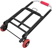 BUGUUYO Foldable Hand Truck Dolly Cart with Wheels Utility Trolley for Moving Boxes Groceries and Luggage Versatile Construction for Heavy Loads for Shopping