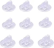 TBoxBo 100 Pieces Game Card Stands Paper Miniature Bases Translucent Props Paper Board Card Stands Business Card Holder Plastic Clip for Business Cards Price Tags Labels Menus