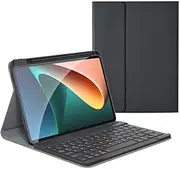 KMXDD iPad Air 13 inch M2 Keyboard Case iPad Pro 12.9 inch 6th/5th/4th/3rd Generation Color Keyboard Removable Bluetooth Keyboard Case (Black)
