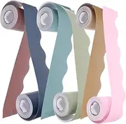 ZUNOXAZ Removable Classroom Border Roll 6 Rolls Bulletin Board Trim Blackboard Decor Boho Style Easy to Cut Random Color