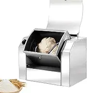 Commercial Dough Kneading Mixer, 3kg 5kg Stainless Steel Flour-Mixing Machine, 5-30min Timer, FlipTop Lid, 1100W/1500W Electric Dough Mixer for Making Pasta Noodle Pizza(5kg)