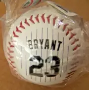 2022 Colorado Rockies Kris Bryant baseball ball pinstripe #23