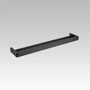 Cavallo Matte Black Square Double Towel Rail 600mm