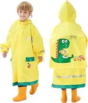 [Baogaier] Children's Raincoat Girls Boys Rain Poncho Rain Suit Rain Jacket Breathable Waterproof One Piece Lightweight Outdoor Jumpsuit Rain Softshell Jacket Sport School Activity Unisex 3-12 Years