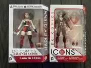 DC Designer Series, HARLEY QUINN (Darwyn Cooke) & DEADMAN DC Icons NEW In Box