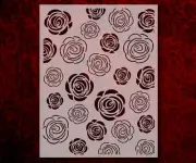 Roses Pattern 8.5" x 11" Stencil FAST FREE SHIPPING (581)