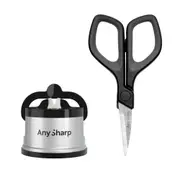 AnySharp Silver Sharpener & Mini Scissors Set - Robins Kitchen