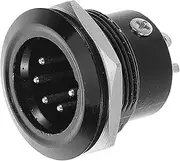 BRIGHTFUFU XLR Male 5 Pin Solder Socket Audio Connector Threaded Fixed Mount XLR Panel Mount Replacement for Stage Performances and Recordings