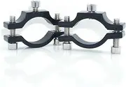 2pcs Universal Black Metal Pipe Clamp