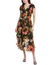 Vince Camuto Flutter Sleeve Maxi Dress