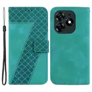 For Tecno Spark 10 Pro 7-shape Imprinted Phone Cover Pu Leather Wallet Stand Case