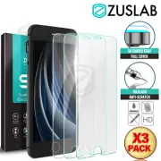 For Apple iPhone SE 3rd 2022 ZUSLAB Tempered Glass Screen Protector 3 Pack