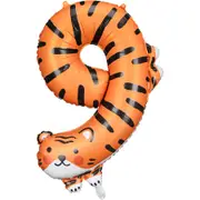 SuperShape Number 9 Foil Balloon - Tiger- 76cm