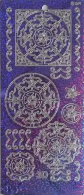 Outline Sticker - 3D Ornament Stars - 2.5280 dpr