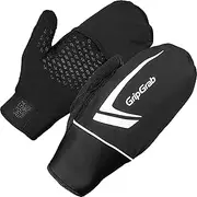 [GripGrab] Running Thermo Windproof Winter Thermal Full-Finger Touchscreen Gloves-Sweat-Wiper, Reflective Details