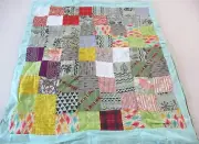 handmade cotton patchwork size 28"x 33" quilt