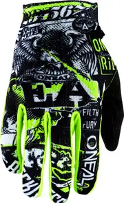 ONeal Matrix Attack, gloves kids , color: Black/Neon-Yellow , size: XL