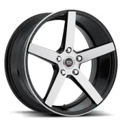 20x8.5 Spec-1 SP-36 Gloss Black & Brushed Wheel Blank (32mm)