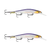 2x Rapala 12cm RipStop Deep Jerkbait Hard Body Fishing Lures - Purpledescent
