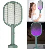 Fly Swatter Electric USB Rechargeable Racket Mosquito Insect Killer Bug Swatter