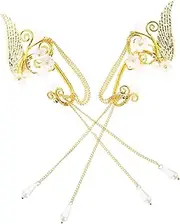[SAFIGLE] Non-piercing Ear Cuffs for Women Tassel Earring Jewelry for Girls Stylish Clip-on Earrings