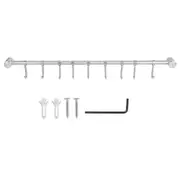 500mm Wall Mounted Coat Rack Coat Hooks Movable Stainless Steel Hook Rack for Clothes