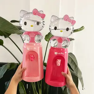 該喝水啦！日本kitty迷你型卡通式飲水機按壓兒童飲水器宿舍家用款