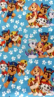 Bedside touch Lamp night light fabric shade paw patrol chase