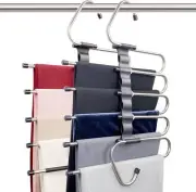 Magic Pants Hangers Space Saving - 2 Pack 11.1L x 12.8W x 2.3H inches, Black