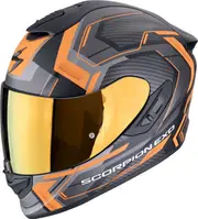 Scorpion EXO-1400 Evo Air II Linart, full face helmet , color: Matt Black/Orange/Grey , size: M