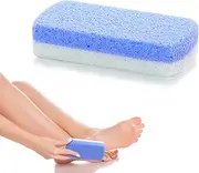 CALLYSONIC Pumice stone foot care (white-blue), pumice stone foot care, foot care, remove calluses on the feet and smooth the skin, pumice stone