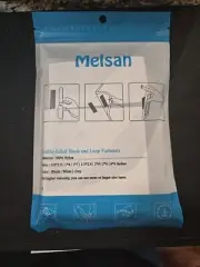 Melsan 2x4 inch Adhesive Square Hook and Loop Tape -12 Sets, Sticky Back Fast...
