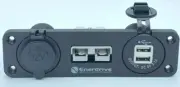 ENERDRIVE 50Amp Anderson Plug Flush Mount Cig/Acc Gauge Dual USB Socket