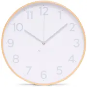 Clocksicle Silent Wood Wall Clock, Grey, 40cm
