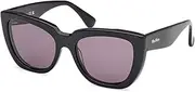 [MaxMara] MM0090 01A Shiny Black 54/18/140 Women's Sunglasses, 01a Shiny Black, 54/18/140
