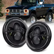 Pair 7" LED Headlights Hi/Lo/DRL for Toyota Hilux Holden Rodeo GQ PATROL JEEP