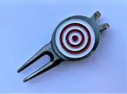 New Bullseye Golf Ball Marker and Magnetic Divot Tool