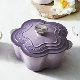 Le Creuset 藍鈴紫 花鍋 山茶花 鑄鐵鍋 20cm 深鍋 淺鍋