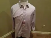 BRIONI Cotton Dress Shirt hand made in Italy size 16 1/2 L