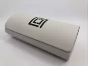 NEW Liz Claiborne White Hard Clamshell Hinged SUNGLASSES Case