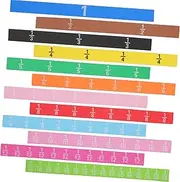 Angoily Counting Blocks for Math Fraction Manipulatives Strips Educational Fraction Tiles Boys and Girls Toys for Early Learning