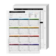 2025 Attendance Calendar Card Stock Paper – Great Employee Work Tracker | Bri...
