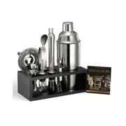 VEVOR Cocktail Shaker Set 13 Pcs Bar Tools Stainless Steel Bartender Kit Silver