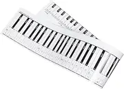 GREENADSCAPE Piano Key Practice Sheet Foldable Keyboard Portable Piano Keyboard Musical Keyboard Piano Keyboard Chart Keyboard Piano Finger Practice Piano Keyboard Playset White Paper