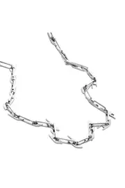 [Diesel] Diesel - Interlocking D Logo Stainless Steel Chain Necklace - Necklaces - Unisex - Silver UNI Silver