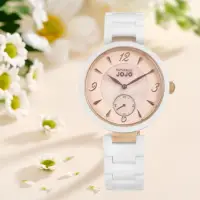 在飛比找momo購物網優惠-【NATURALLY JOJO】小秒針 陶瓷時尚腕錶-珍珠貝