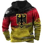 Men's Color Block Graphic Prints Hoodie Hoodies Sweatshirt Pullover Hoodie Sweatshirt Long Sleeve Hooded Sweatshirt Hooded Streetwear 3D Print Daily Sports Yel