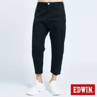 在飛比找momo購物網優惠-【EDWIN】男裝 大師系列 休閒打折褲(黑色)