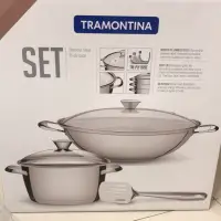 在飛比找蝦皮購物優惠-Tramontina 巴西316不鏽鋼鍋具18/10 僅一組